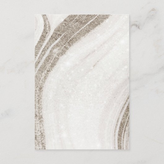 Abstracte Bleke goudmarmer Agate Wedding Reception Informatiekaartje (Achterkant)