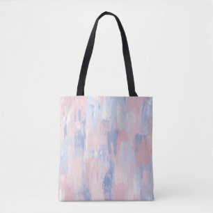 Abstracte blindheid en blauwe verf lijnen draagtas