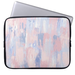 Abstracte blindheid en blauwe verf lijnen laptop sleeve