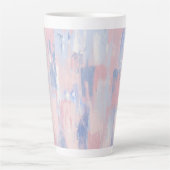 Abstracte blindheid en blauwe verf lijnen latte mok (Voorkant)