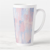 Abstracte blindheid en blauwe verf lijnen latte mok (Rechts)