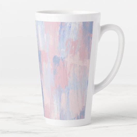 Abstracte blindheid en blauwe verf lijnen latte mok (Rechts)
