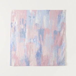 Abstracte blindheid en blauwe verf lijnen wandkleed