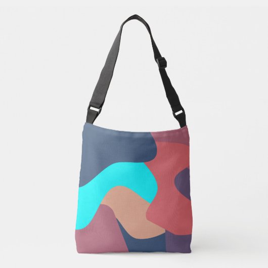 Abstracte Blobs Crossbody Tas (Voorkant)