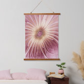 Abstracte bloeiende fractale kunst en schaduwen va hangend wandkleed (Slaapkamer)