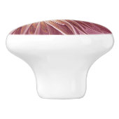 Abstracte bloeiende fractale kunst en schaduwen va keramische knop (Zijkant)