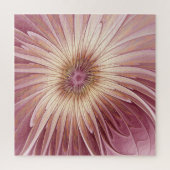 Abstracte bloeiende fractale kunst en schaduwen va legpuzzel (Verticaal)