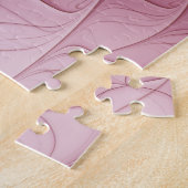 Abstracte bloeiende fractale kunst en schaduwen va legpuzzel (Zijkant)