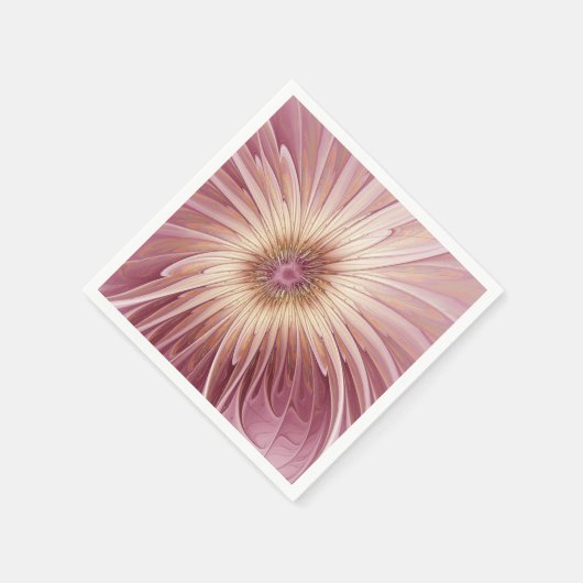 Abstracte bloeiende fractale kunst en schaduwen va servet (Hoek)