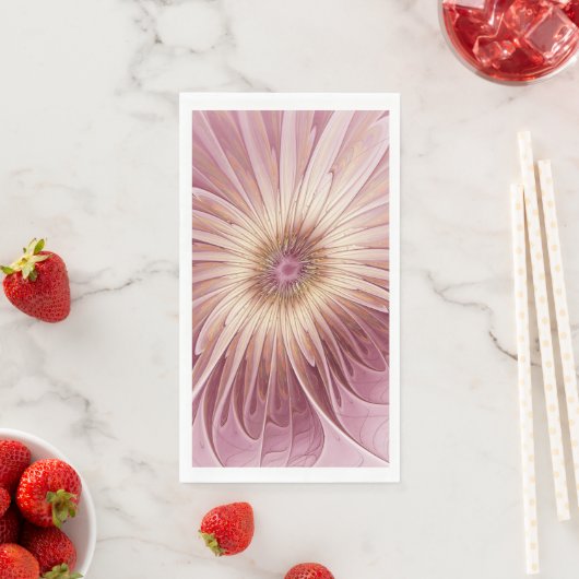 Abstracte bloeiende fractale kunst en schaduwen va servet (Insitu)