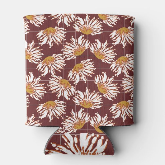 Abstracte bloem: artistiek patroonontwerp. blikjeskoeler (Achterkant)