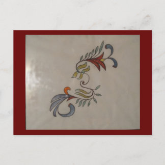 abstracte bloem, briefkaart