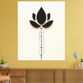 Abstracte bloem canvas afdruk (Insitu (Woonkamer))