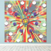 Abstracte Bloem Canvas Afdruk (Insitu (Houten vloer))