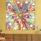 Abstracte Bloem Canvas Afdruk (Insitu (Woonkamer))