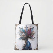 Abstracte bloem draagtas (Voorkant)