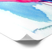 Abstracte bloem Etoile de Holland Roos kunst Poster (Hoek)