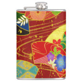 Abstracte bloem heupfles (Voorkant)