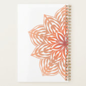 Abstracte Bloem in Perzik Planner (Achterkant)