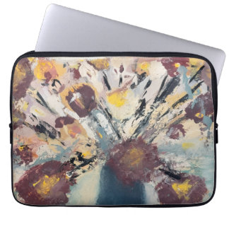 Abstracte bloem laptophoes laptop sleeve