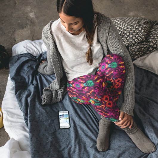 Abstracte bloem leggings