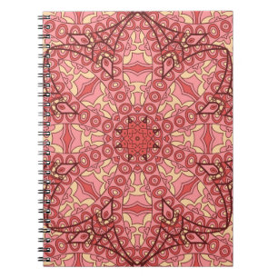 Abstracte bloem mandala etnisch naadloos patroon notitieboek