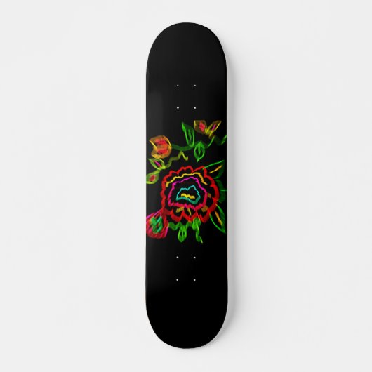 Abstracte bloem skateboard (Voorkant)