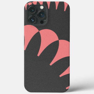 Abstracte bloemblaadjes Roze en Grijs Elegant iPhone 13 Pro Max Hoesje