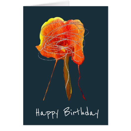 Abstracte bloembloem moderne kunst (Voorkant)