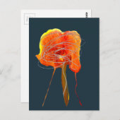 Abstracte bloembloem moderne kunst briefkaart (Voorkant / Achterkant)