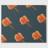 Abstracte bloembloem moderne kunst cadeaupapier (Vlak)