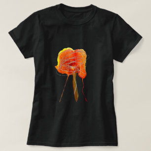 Abstracte bloembloem moderne kunst t-shirt