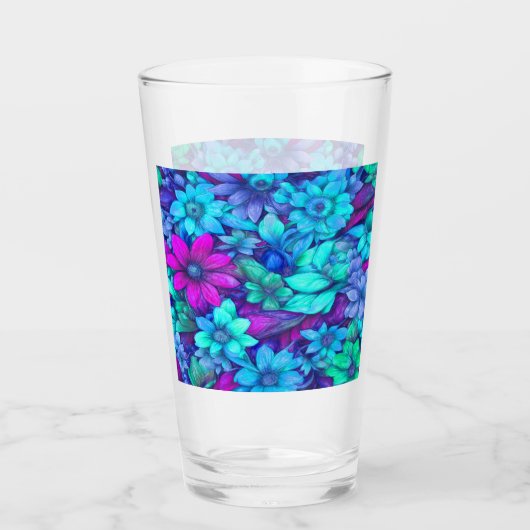 Abstracte Bloemen #62 Glas (Voorkant)