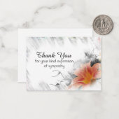 Abstracte Bloemen Art Dank u Notitiekaartje (Voorkant / Achterkant in situ)