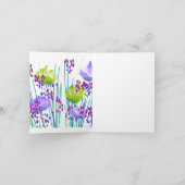 Abstracte Bloemen Botanische Blank Note Kaart (Binnen)