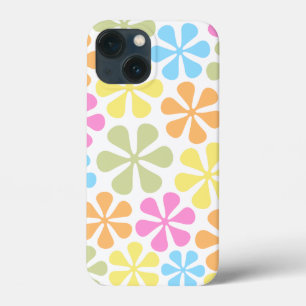 Abstracte Bloemen Bright Color Mix iPhone 13 Mini Hoesje