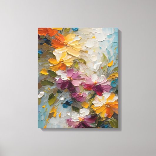 Abstracte bloemen canvas afdruk (Voorkant)