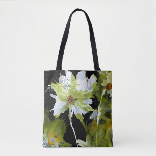 Abstracte bloemen Canvas tas