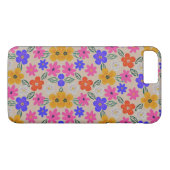 Abstracte bloemen Case-Mate iPhone case (Achterkant (Horizontaal))