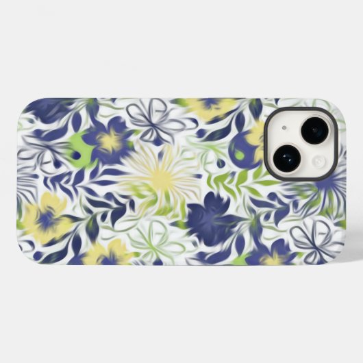 Abstracte bloemen Case-Mate iPhone case (Achterkant (horizontaal))