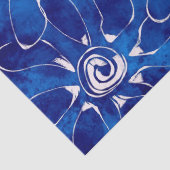 Abstracte Bloemen Daisies Blauwe Bloemen Decoupage Tissuepapier (Detail)