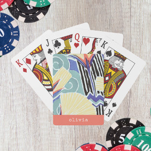 Abstracte Bloemen door E.A. Séguy Gepersonaliseerd Pokerkaarten