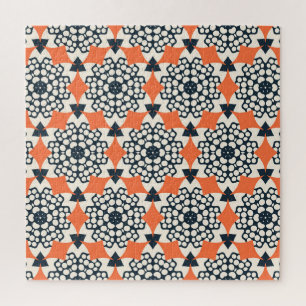 Abstracte bloemen: eenvoudige geometrische Vintage Legpuzzel
