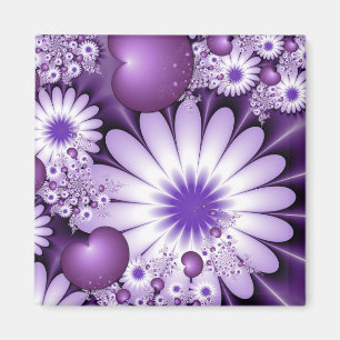 Abstracte bloemen en harten fractal verliefd worde magneet