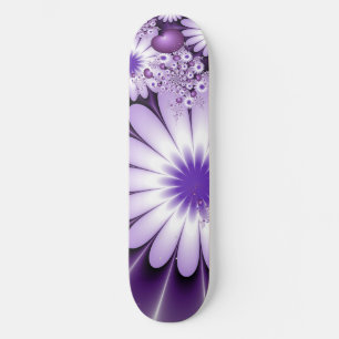 Abstracte bloemen en harten fractal verliefd worde skateboard