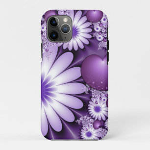 Abstracte bloemen en harten vallen in liefde Fract iPhone 11 Pro Hoesje