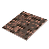 Abstracte bloemen en ruiters tegeltje (Zijkant)