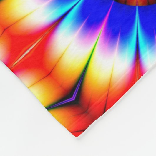 Abstracte bloemen fleece deken (Hoek)