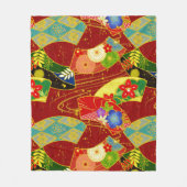 Abstracte bloemen fleece deken (Voorkant)