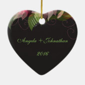 Abstracte Bloemen Gepersonaliseerde Kerst Ornament (Achterkant)